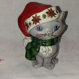 A Real Cutie 2019 Jim Shore Heartwood Creek Mini Christmas Kitten Figurine